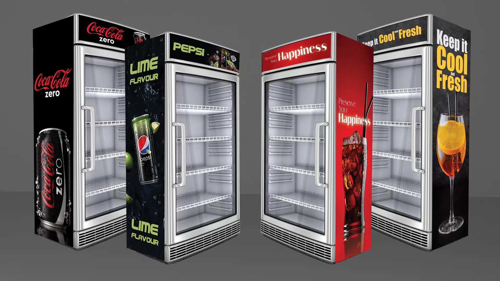 چاپ خلاقانه برای یخچال‌های فروشگاهی و تبلیغاتی:
در شرکت AIREX، ما طرح‌های خاص و چشم‌نواز برند شما را با چاپ حرفه‌ای روی یخچال‌های فروشگاهی و تبلیغاتی اجرا می‌کنیم. این خدمات با بالاترین کیفیت و جزئیات، جلوه‌ای متمایز به برند شما می‌بخشد.